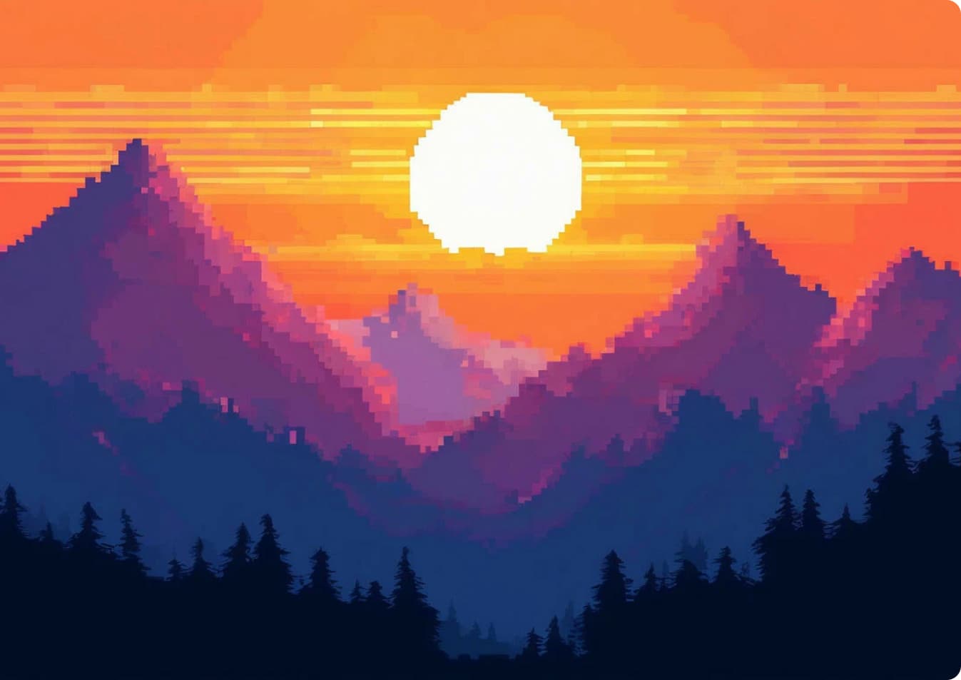 Пейзаж с горами